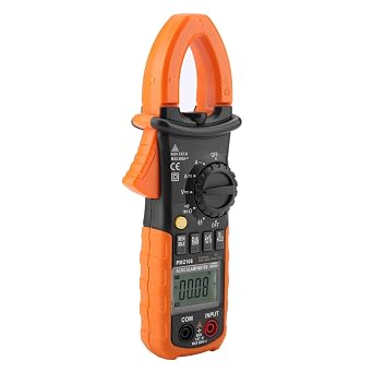 Digital Clamp Meter, Multimeter PM2108 Portable Digital 6600 Counts AC/DC Clamp Meter Current Voltage Teste, in-Circuit Continuity Test, LED Backlight