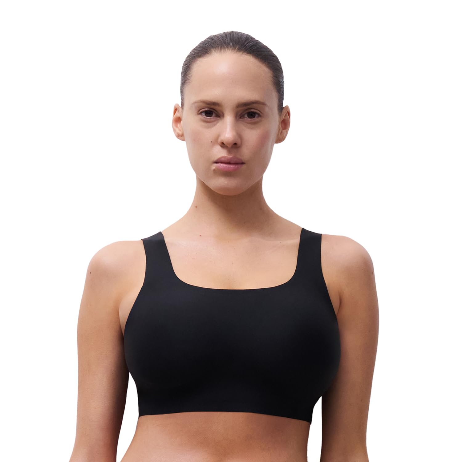 Chantelle Women's Soft Stretch Scoop Neck Bralette, Black, XL