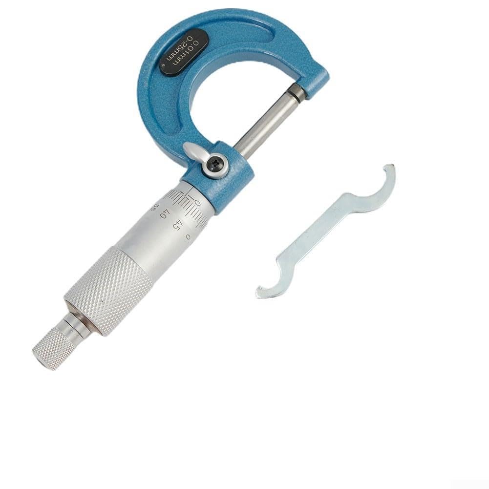 Micrometro a cricchetto 0, 100 mm, per misurazione del diametro esterno, con asta di calibrazione e sonda in carburo cementato (4 - 100 mm (0,01)
