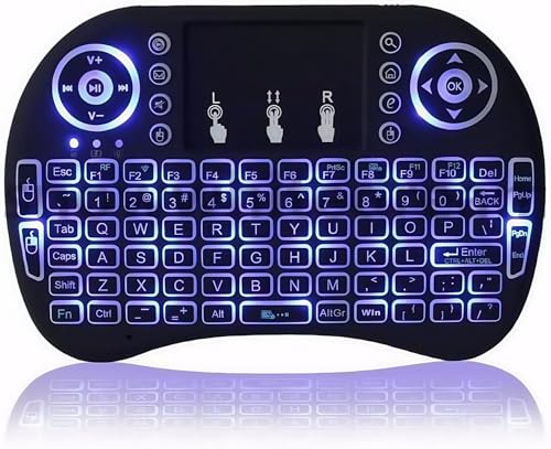 Backlit Mini Wireless Keyboard, BIFANS Air Mouse Portable...