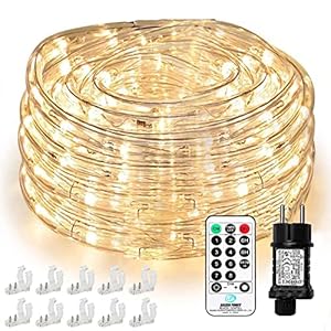 Nurkoo 10m LED Lichtschlauch, 240 LEDs Lichterschlauch IP65 Wasserfest, Lichterkette Strombetrieben mit EU-Stecker für Innen Außen Party Hochzeit Deko, Leuchtschlauch (Warmweiß)