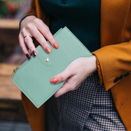 Image of Travelambo RFID Wallet Women Large Size Bifold Multi Card Wallet Case with Zipper Pocke Credit Card Holder for Women