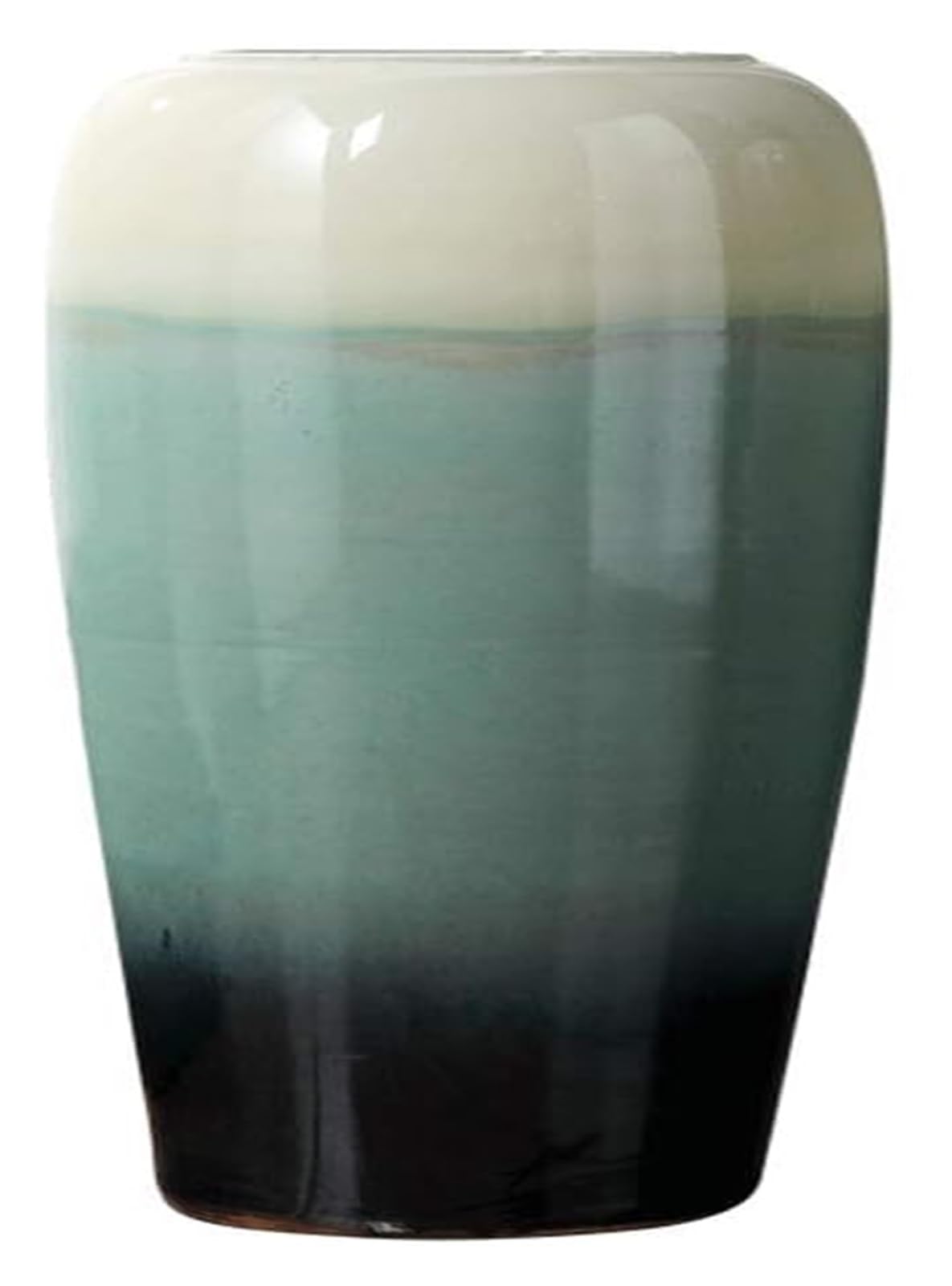 asdchZen Vase Ceramic Floor Large Vase Living Room Flower Arrangement Porch,60cm*15cm*26cm