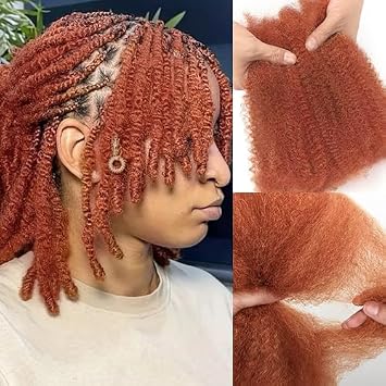 GLAM21USA UpScale 100% Human Braiding Hair Afro Kinky Twist Locs Bulk Hair 350, 12 inch