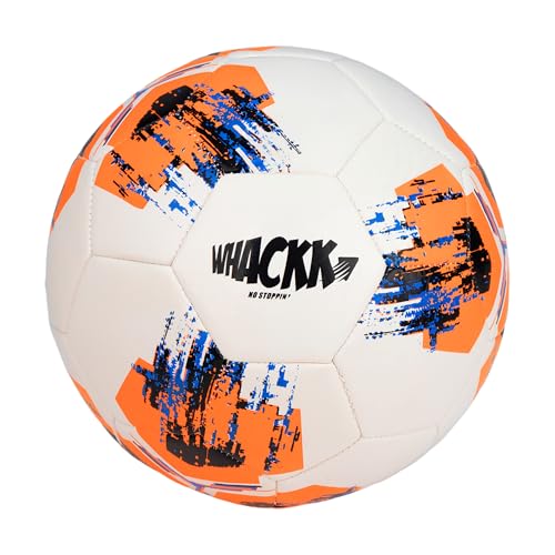 Image of WHACKK Zico HT-PU Football Orange Size 5 Soccerball Hand Stitched for Practice & Training - Original PVC Waterproof. 3 Layered Ideal Sports Ball for All Ages on Ground, Grass and Turf