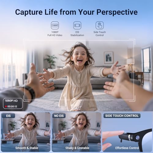 N newline AI Smart Glasses with Camera, Bluetooth Glasses with HD Photo & Video Recording, EIS Anti-Shake, AI Translation & Object Recognition, Open-Ear Audio, Photochromic Lenses for Travel & Vlog by N newline - Image 2