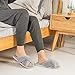 Women's Cross Band Slippers Soft Plush Furry Cozy Open Toe House Shoes Indoor Outdoor Comfortable Faux Rabbit Fur Slip On Breathable for Girls Spring Summer Grey 7-8