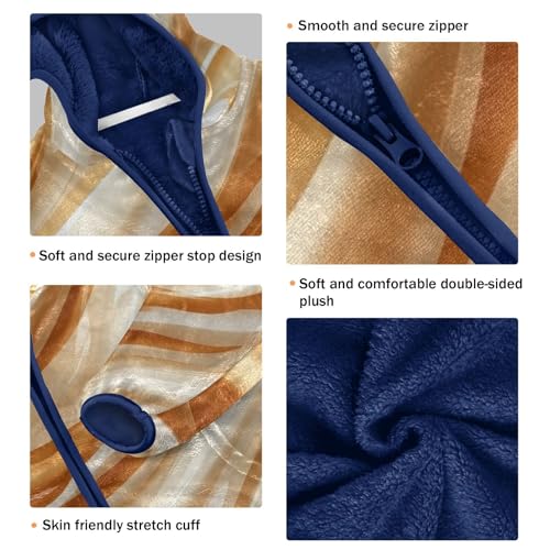 Wavy Pattern Girls Fleece Jacket Girls Fall Jacket Girls Zip Up Hoodie Girls Sherpa Jacket 2-10T3