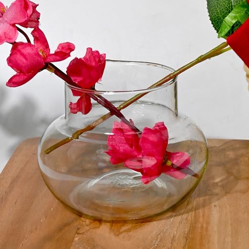 Image of Glass Vase for Bamboo Plant, Money Plant, Flower Vase, Candy Jar (Pack 2)
