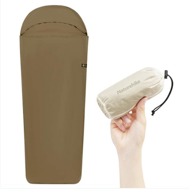 Naturehike Linge de sac de couchage Ultra-léger 4.51oz - sac de couchage pour adultes & Feuilles de voyage de voyage Sleep Sack & Feuille de camping pour Backpacking, Hôtel, Auberges, Comfy & Soin facile, longueur totale