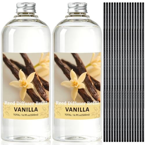 Image of STRN Vanilla Reed Diffuser Refill 1000ml with Stick Summer Scent for Home