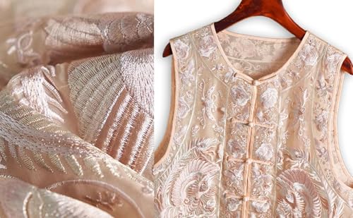 Chaleco bordado de organza de seda HangErFeng 285 para mujer 5