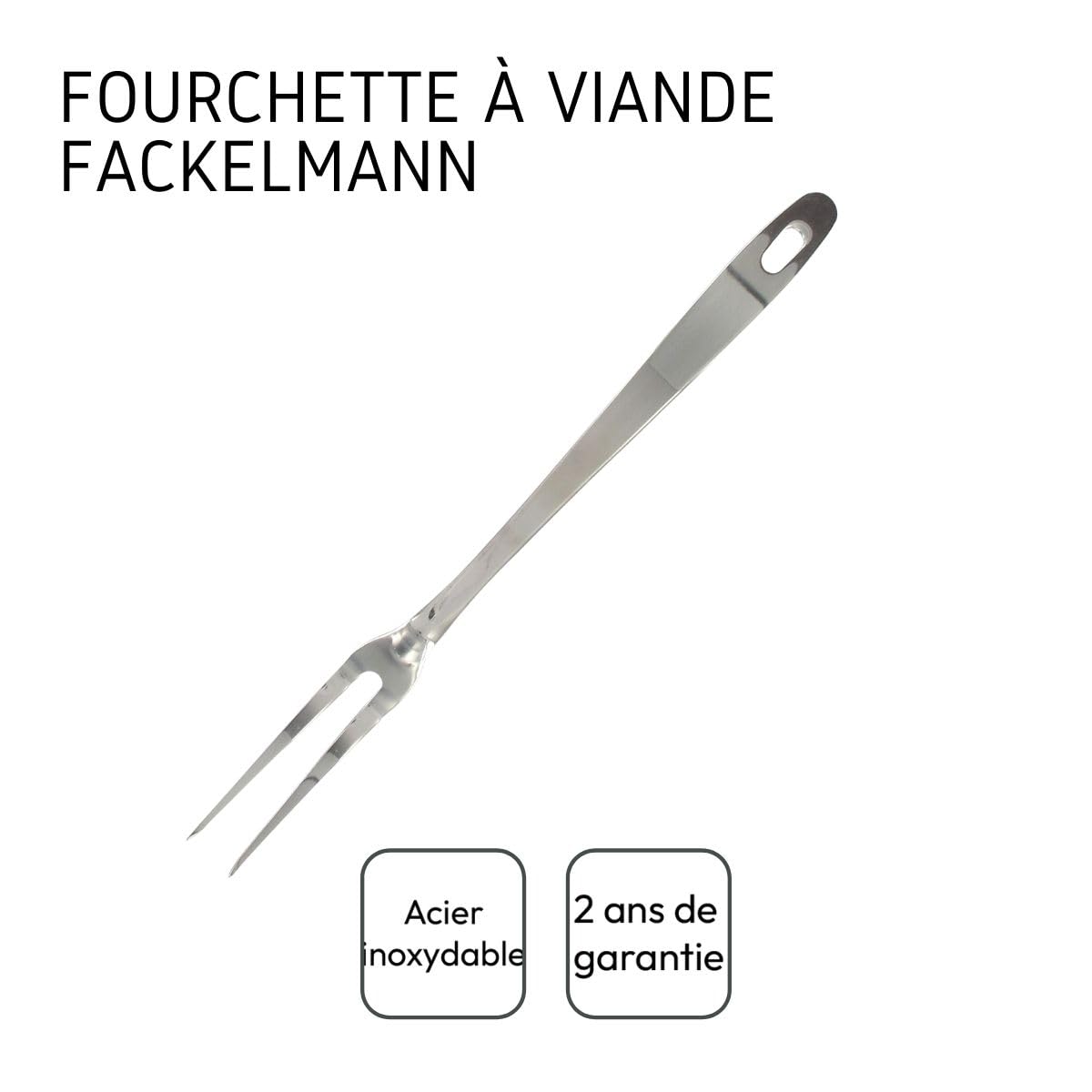 Fackelmann Acero Inoxidable Tenedor, Plata
