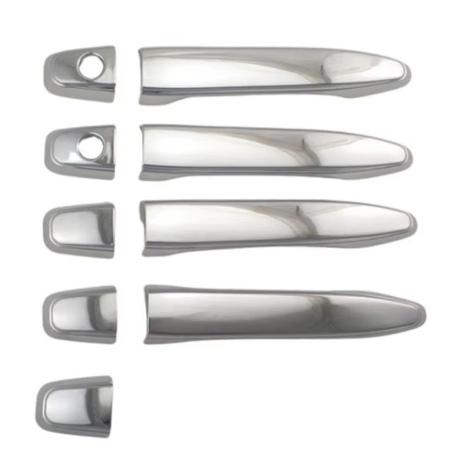 Qdzvalumv Chrome Silver Car Door Handles Cover Shell Compatible With Toyota For 4Runner 2003-2009 Car Exterior Door Handle Cover Trim Decorate Accessories Set(Chrome Silver)