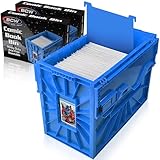 BCW Short Comic Book Bin | Holds 150 Comics | Stackable Plastic Storage | Acid-Free Organizer | Blue, 2 Pack