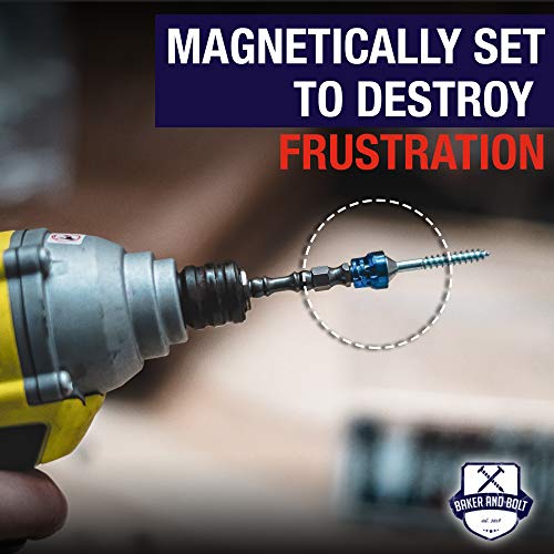 Magnetic Drywall Screw Setter Bit Set (PREMIUM 12pc SET) /w Storage Case and Bit Holder - Impact Ready Hex Shank Phillips Head PH2 Drill Driver Bits with Magnetic Collars for Drills