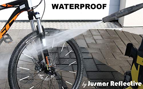 Jusmar Bike Spoke Reflector Pack Of 36 - Bike Reflectors For Mountain And Road Bikes - Kids Bike Reflector - Waterproof Bicycle Spoke Reflectors. Fits To Spokes 14 And 15 Gauge (1.8-2.0Mm) #TOP5