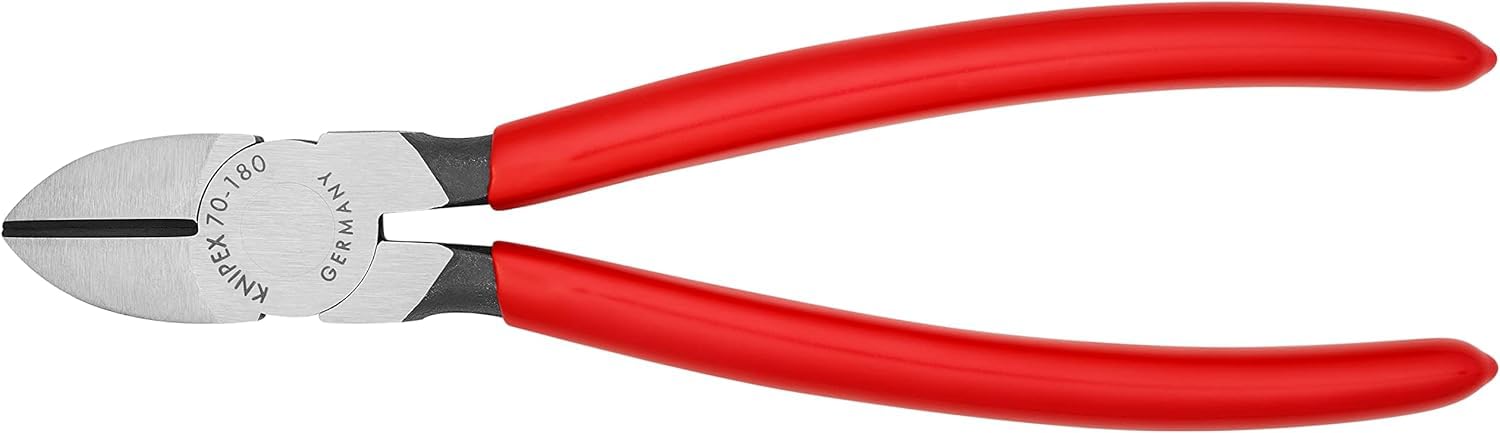 KNIPEX Alicate de corte diagonal recubiertos de plástico 180 mm, 70 01 180 EAN