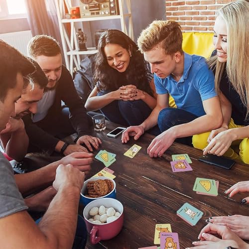 Image of Awestuffs Family Board Games for Adults and Kids - Ages 14 and up, 2 to 8 Players (Goat Cheese Pizza Card Game)