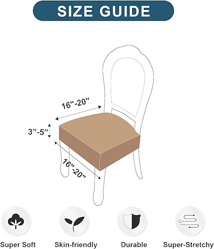 Miniatura 4 de Genina Fundas de asiento impermeables para sillas, fundas de asiento para comedor, fundas de sillas de cocina, fundas de sillas de comedor