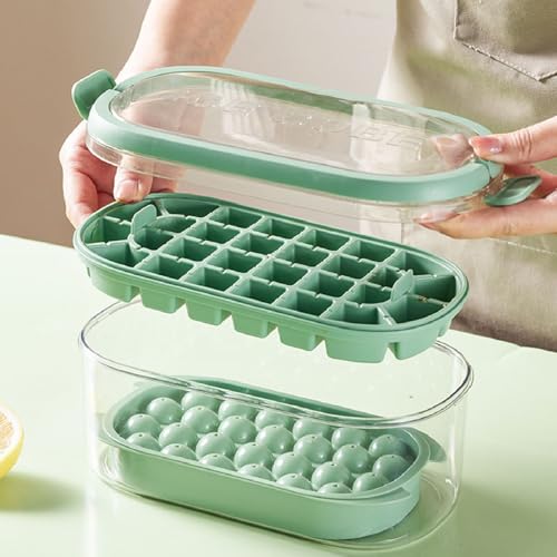 Set de 2 Moldes para Cubitos de Hielo con Tapa y Cuchara miniatura 6