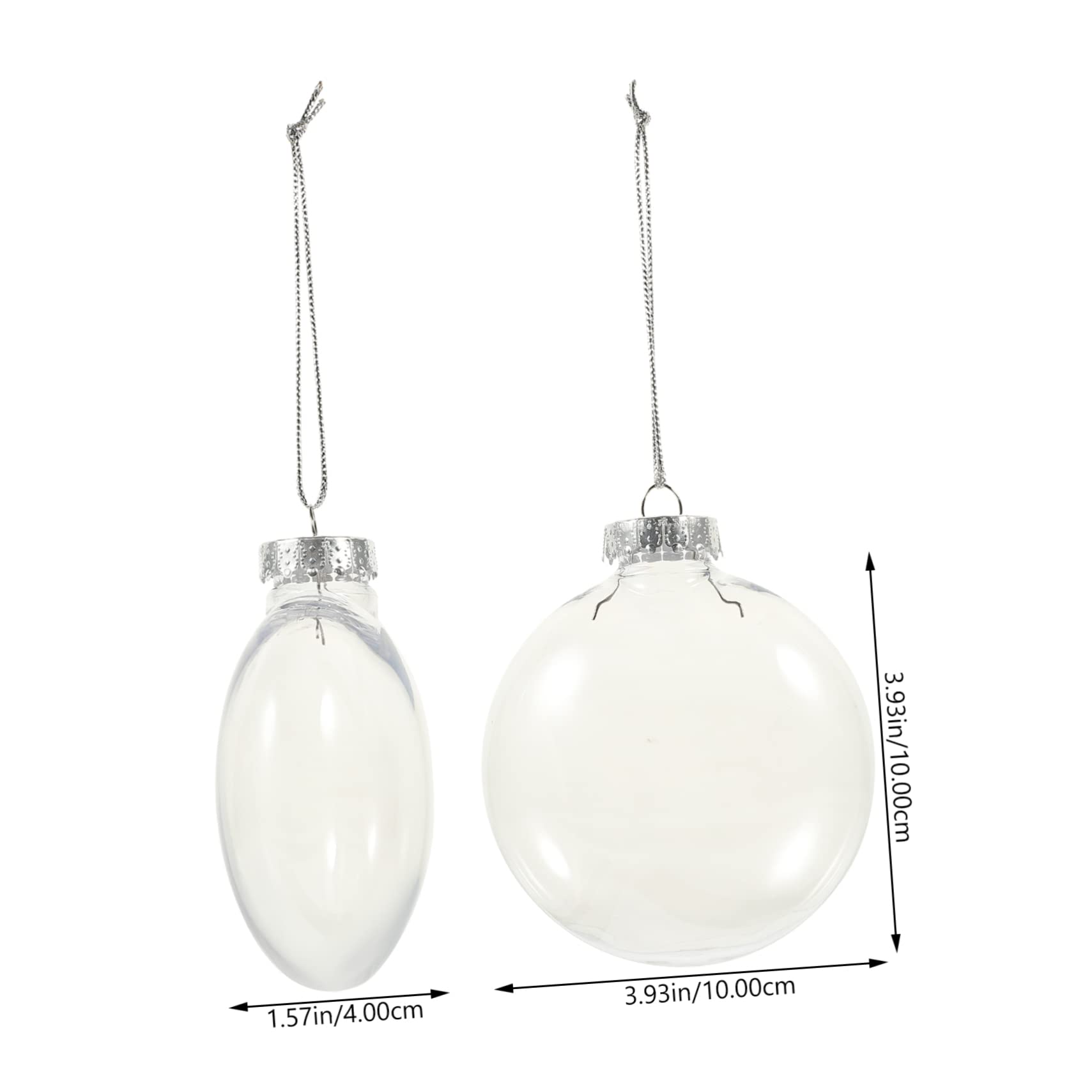 TOPBATHY 18 Piezas Bolas Planas navideñas Bolas navideñas rellenables Adornos navideños de Burbujas Transparentes Navidad Bolas navideñas Personalizadas Christmas Tree Adorno de Bola Pelota