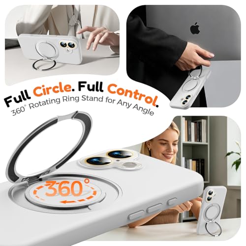 Image of Silicone Case for iPhone 17 with 360 Magnetic Stand Fit for MagSafe