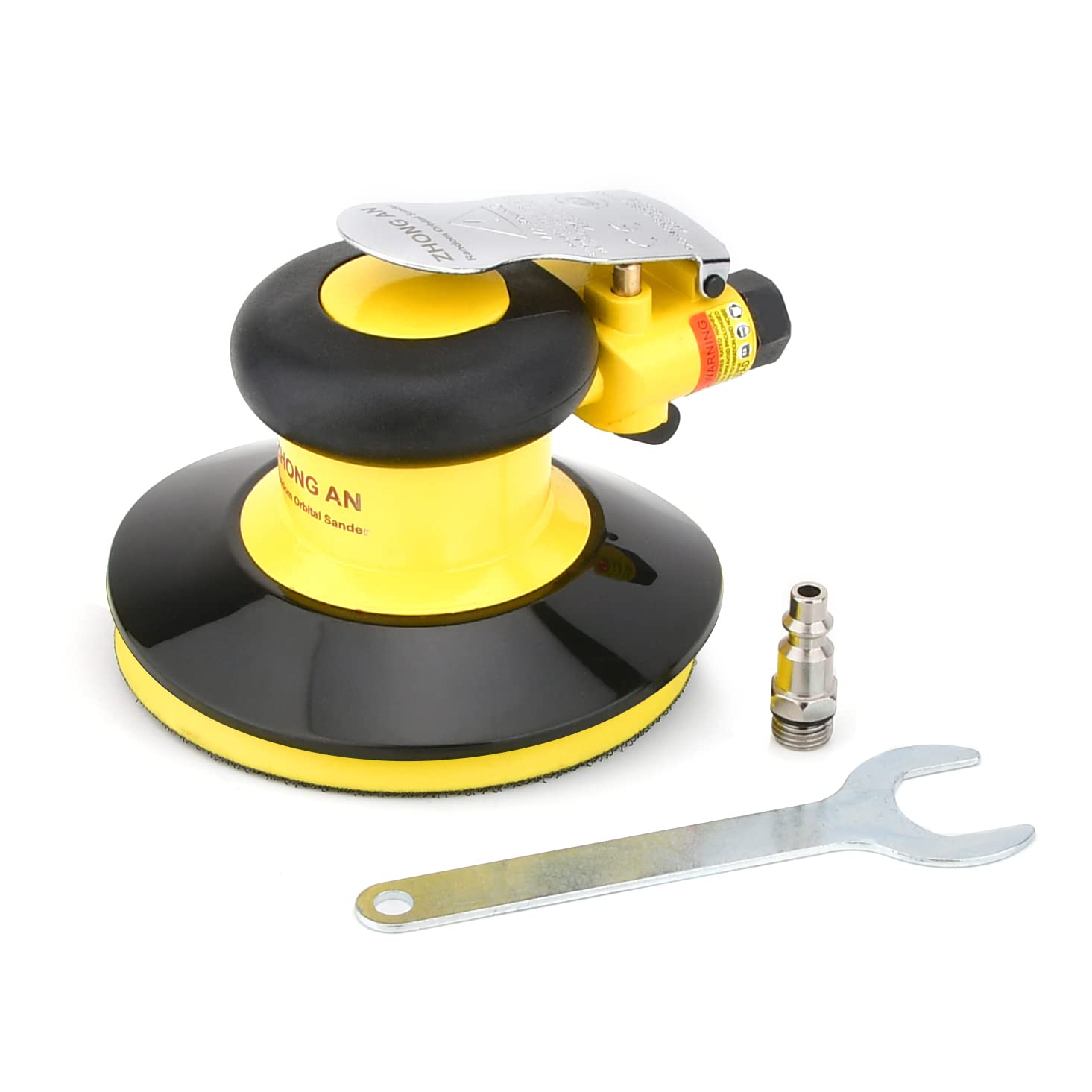 Nuovo aggiornamento levigatrice orbitale levigatrice aria compressa 125mm, regime minimo: 12000 RPM, piccola e potente smerigliatrice multifunzione