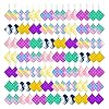 110Pcs Random Color Mini Pop Keychain Fidget Toy Push Bubble Pop Silicone Squeeze Sensory Toys Make Fun for Kids Anxiety Stress Reliever for Adults