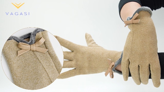 Amazon.com: Vagasi Women Winter Gloves Bow Touch Screen Gloves