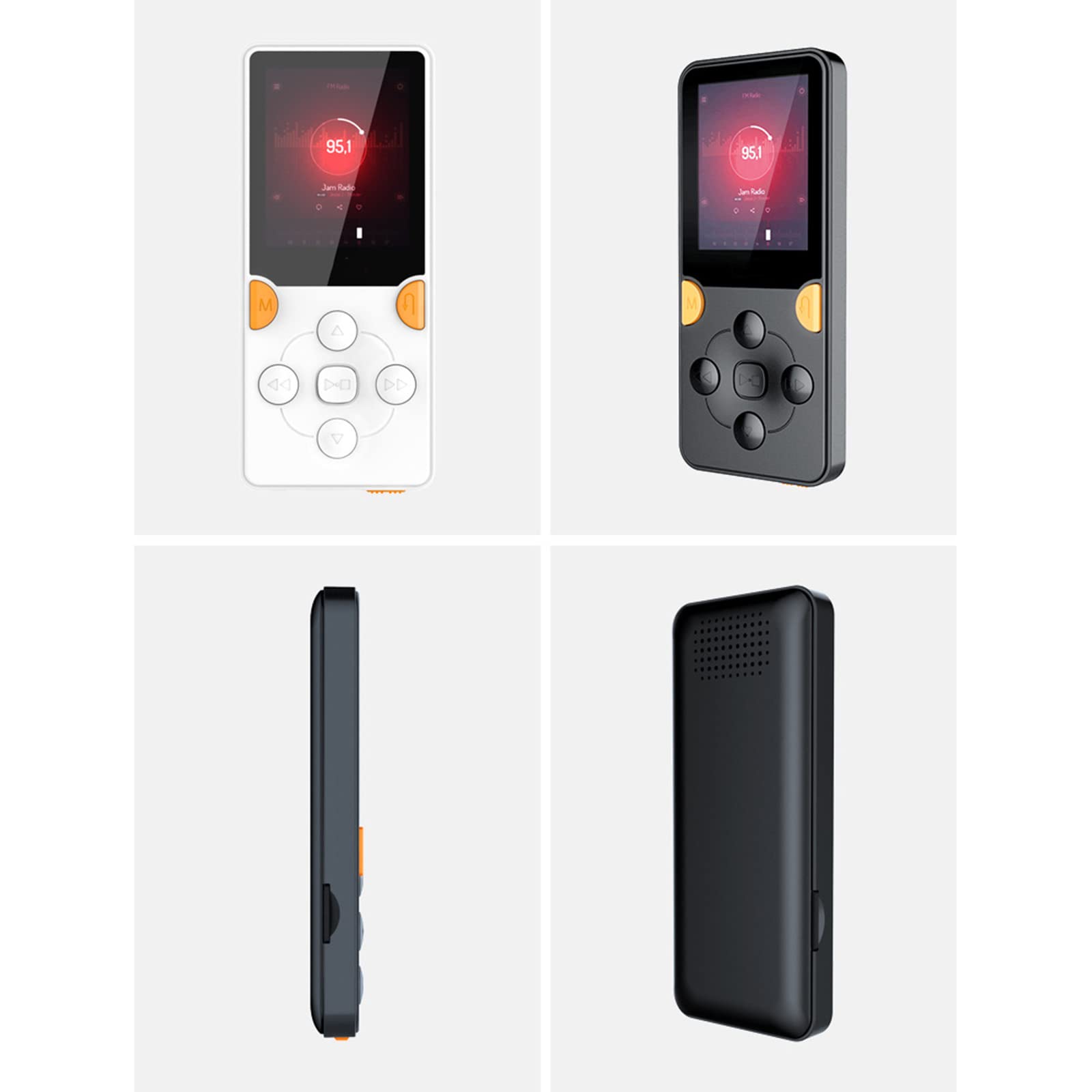 Reproductor de mp3 4GB para Estudiantes, Walkman de música HiFi sin pérdidas con Auriculares, Radio FM, Despertador con Temporizador, Memoria ampliada,Blanco