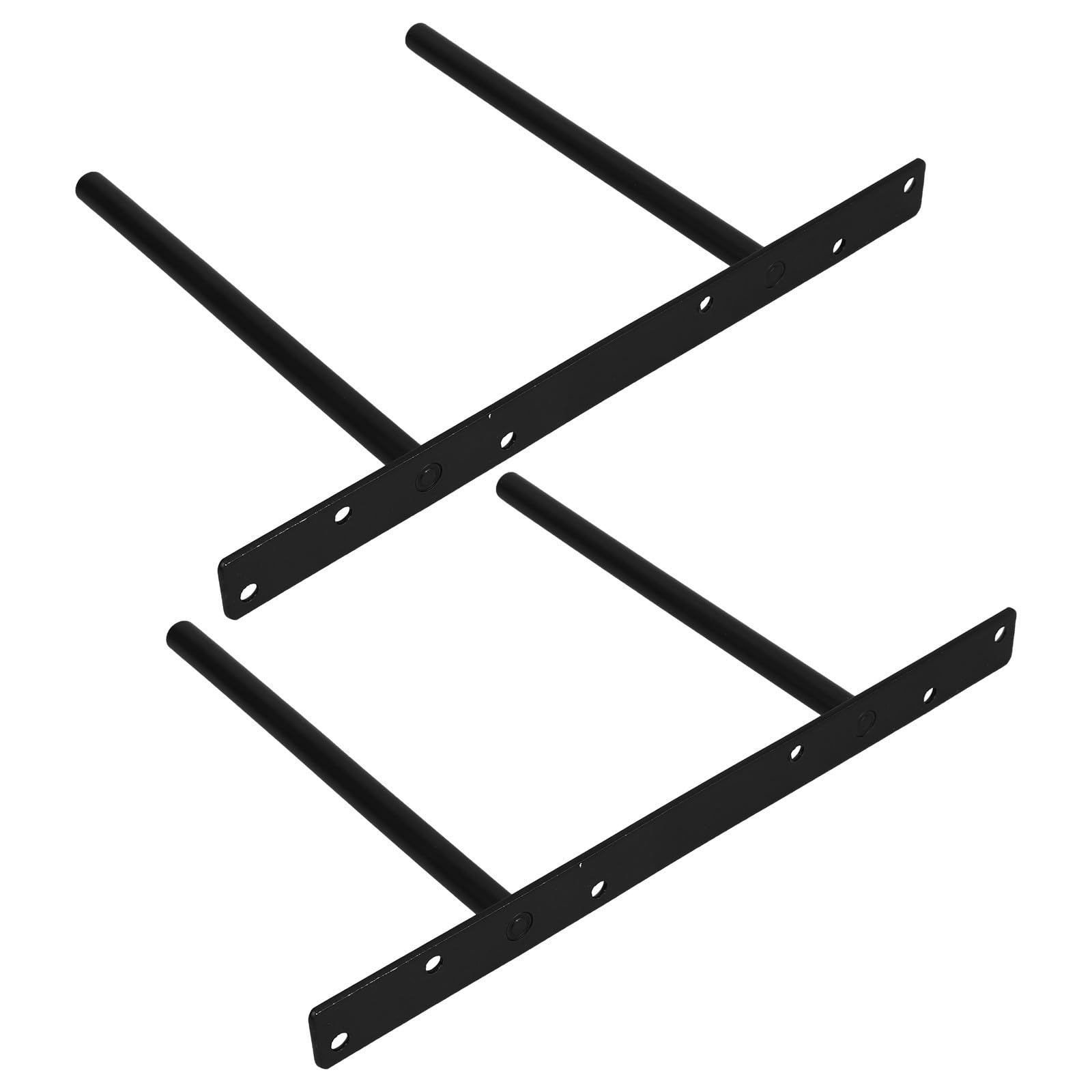 Soporte Oculto para Estante de Pared Negro Acero Laminado Estantes Flotantes Oficinas