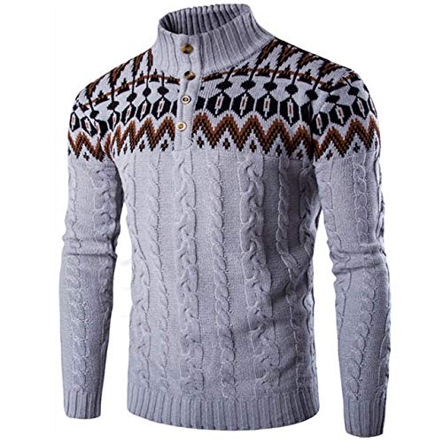 Mens Sweaters Slim Fit Pullover Men 