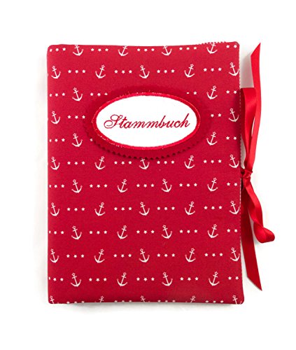 bettina bruder - Sammelmappe DIN A5 - Stammbuch Anker rot weiß - Vichykaro