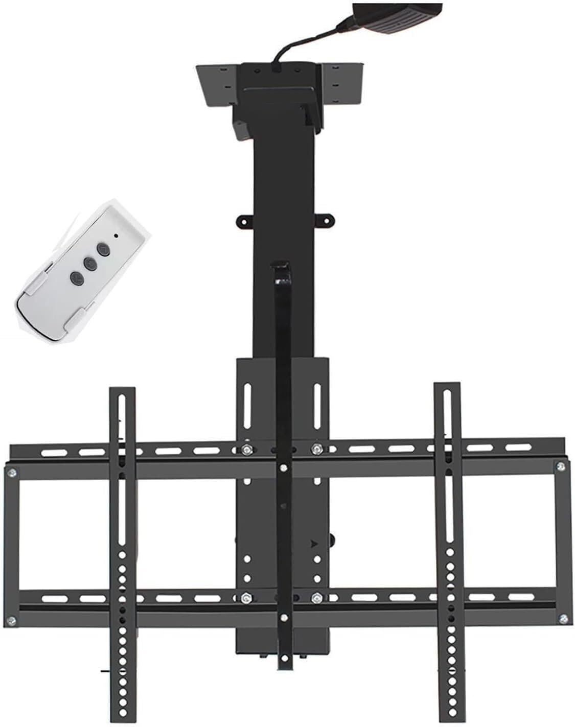 7UIYgtyO LNNW Motorized Ceiling TV Mount, Adjustable Ceiling TV Mount Bracket, Electric TV Lift with Remote Control and Memory Setting TV Wall Bracket