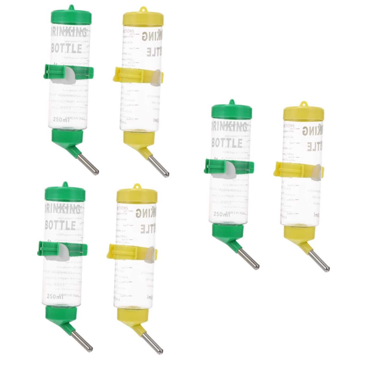 FRCOLOR 6 Piezas Bebedor De Conejos Comedero Automatico para Conejos Bebedero para Conejitos Comedero para Jaula De Pájaros Alimentador Automático Botella De Agua Potable Bola El Plastico