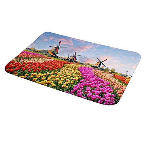 Tapis de bain antidérapant lavable en machine en microfibre douce