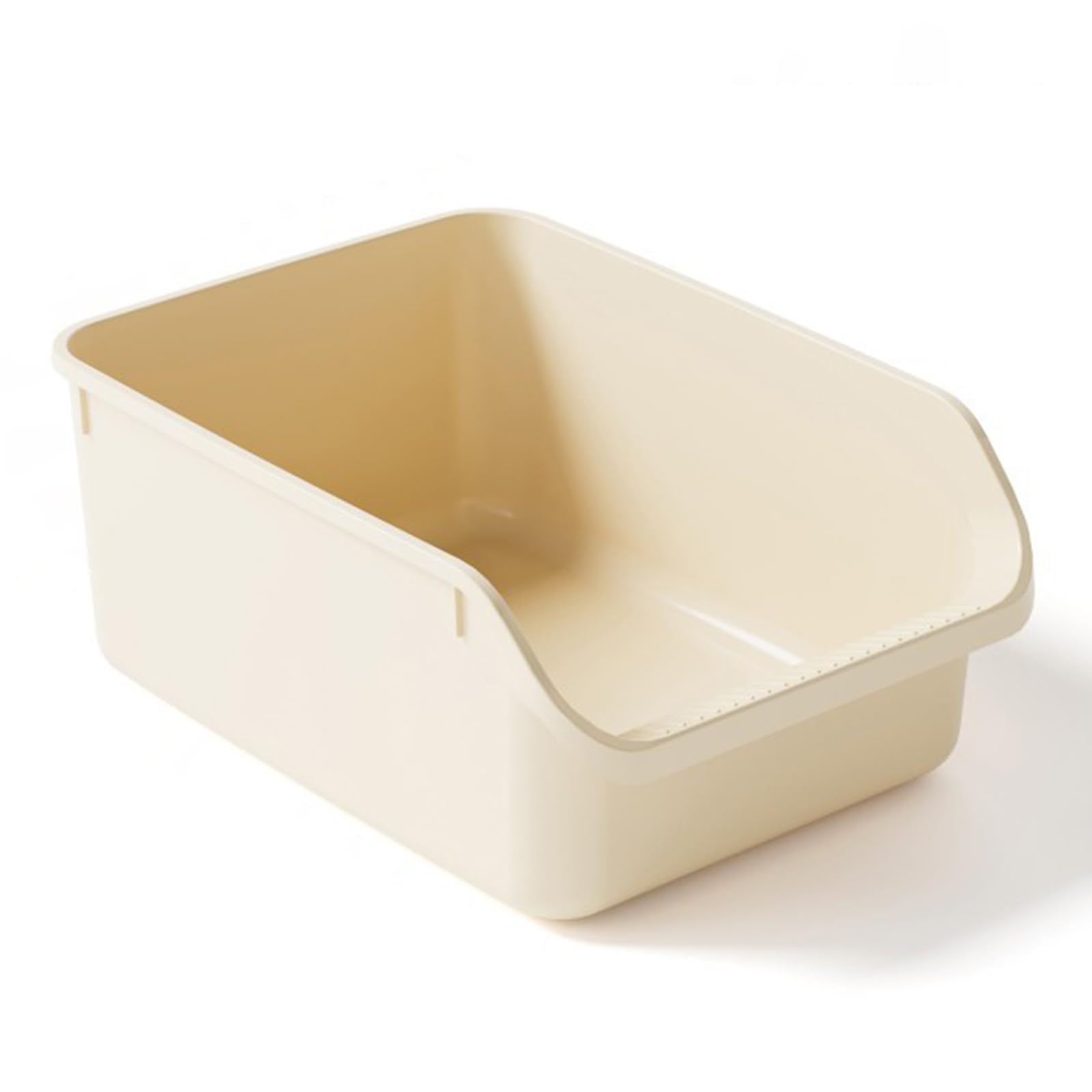 SpaceTime Large Cat Litter Box with High Sides,Cat Boxes for Indoor Cats,Cat Litter Pan for Kitty,Litter Box with Low Entry,Easy to Clean,