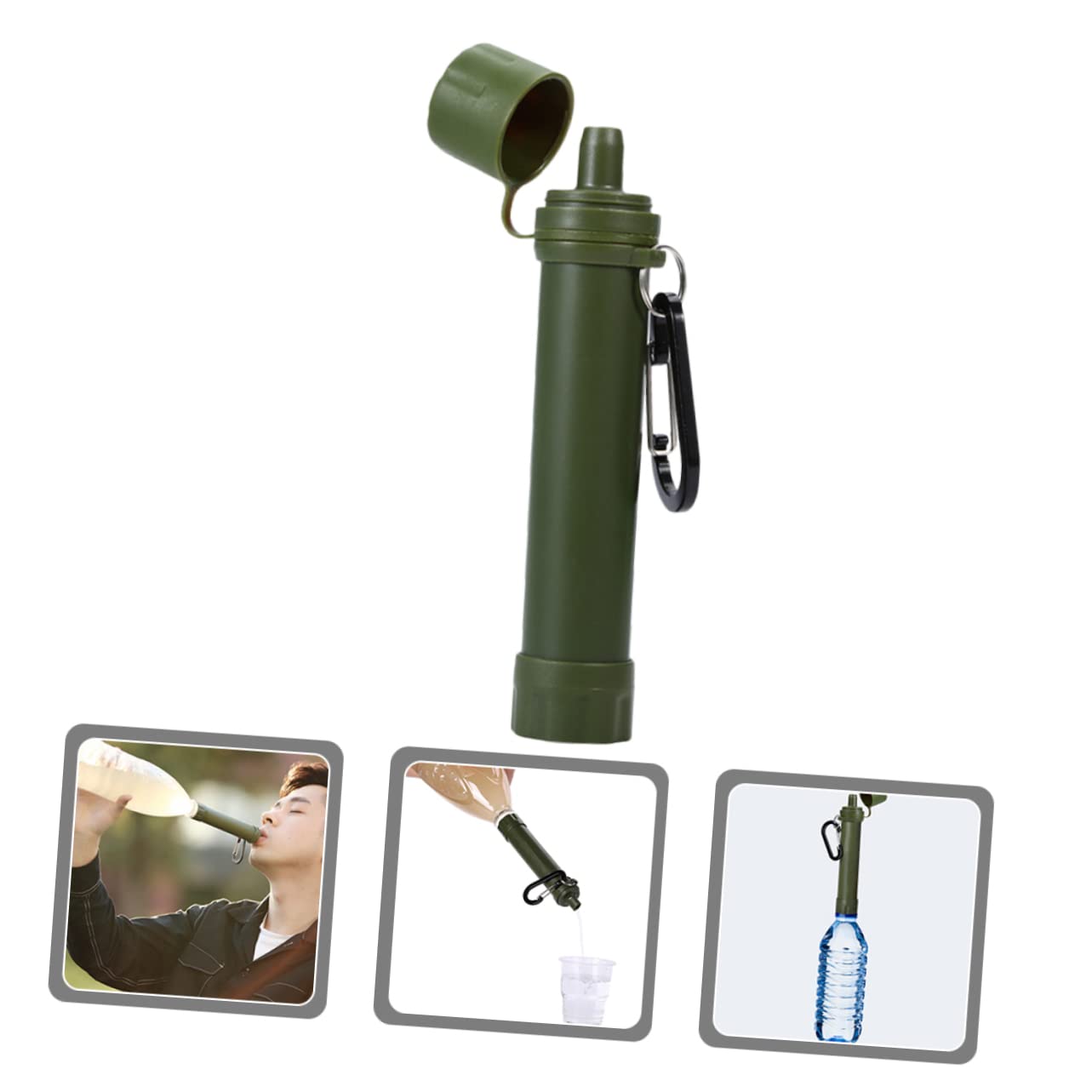 3pièces Filtre à Eau Portable Et Compact Pour Camping Purificateur De Poche Et Pratique Pour Randonnées Et Survie Plein Air