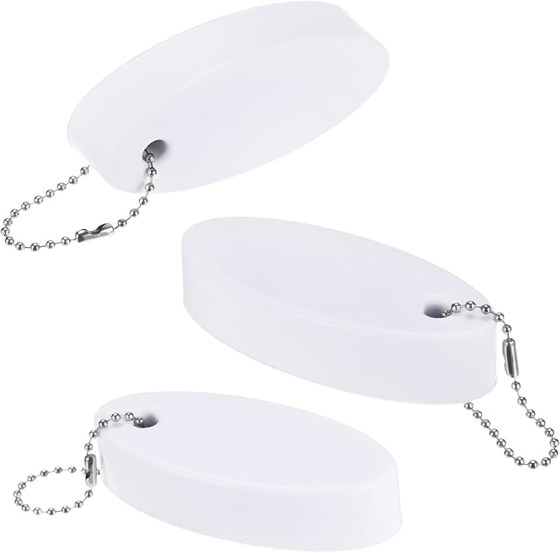 M METERXITY Chaveiro Flutuante em Espuma PU para Chaves de Embarcação, Branco, Kit com 3 unidades