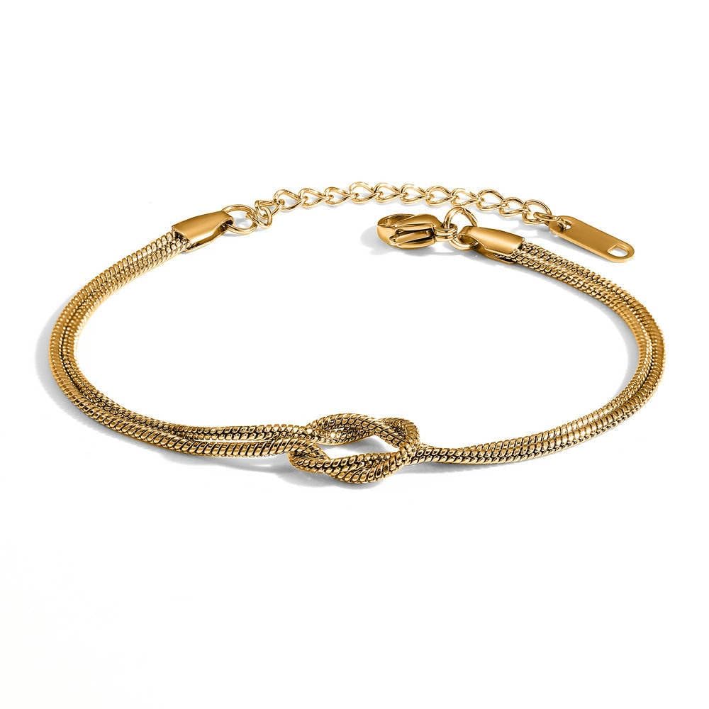 MILLER Double Knot Chain Bracelet for Men | Gold-Plated Waterproof Anti Tarnish Stainless Steel | Stylish Hand Bracelet Jewellery Accessories Gift for Men's and Boy's (Gold)