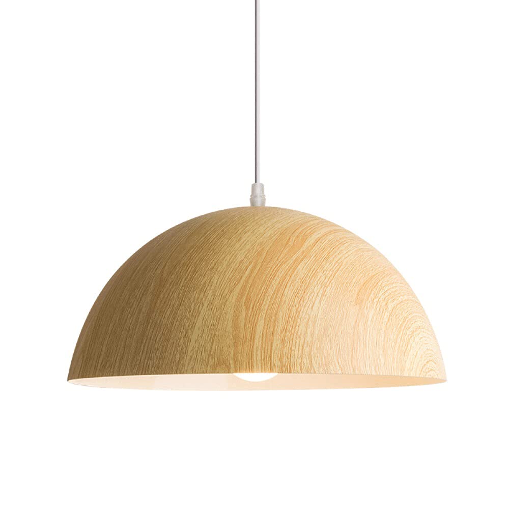 Lampes à suspension en aluminium aspect bois noble et finition minimaliste E27