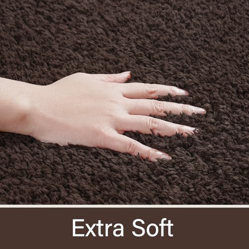 LOCHAS Bathroom Rugs 36x24 Inch, Microfiber Bath Rug Non Slip, Brown by LOCHAS - Used condition - Image 2