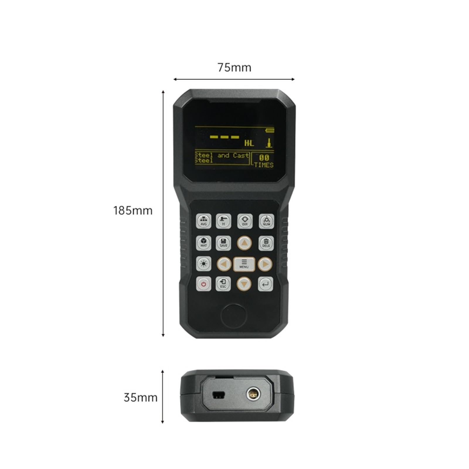 Probador de dureza Probador de dureza Leeb Digital portátil profesional for Metal acero inoxidable cobre aluminio HS HL HB HRA HRB HRC HV