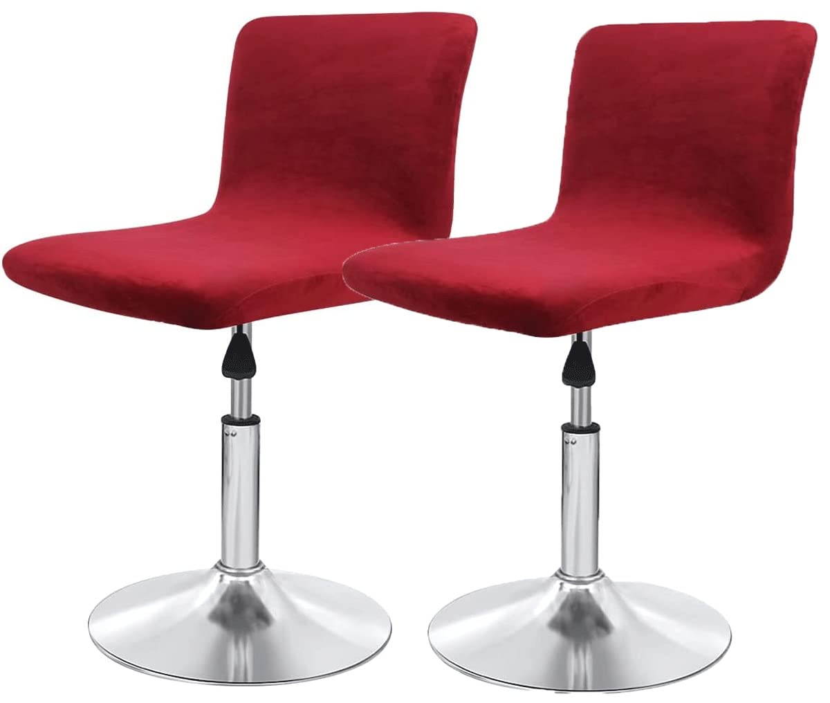 SDNAM Velvet Bar Stool Covers Barstool Chair Slipcovers Covers 2/4 Pack Stretch Slipcover Pattern for Short Swivel Dining Chair-Counter Height Side Chairs (Color : #57, Size : 2PCS)