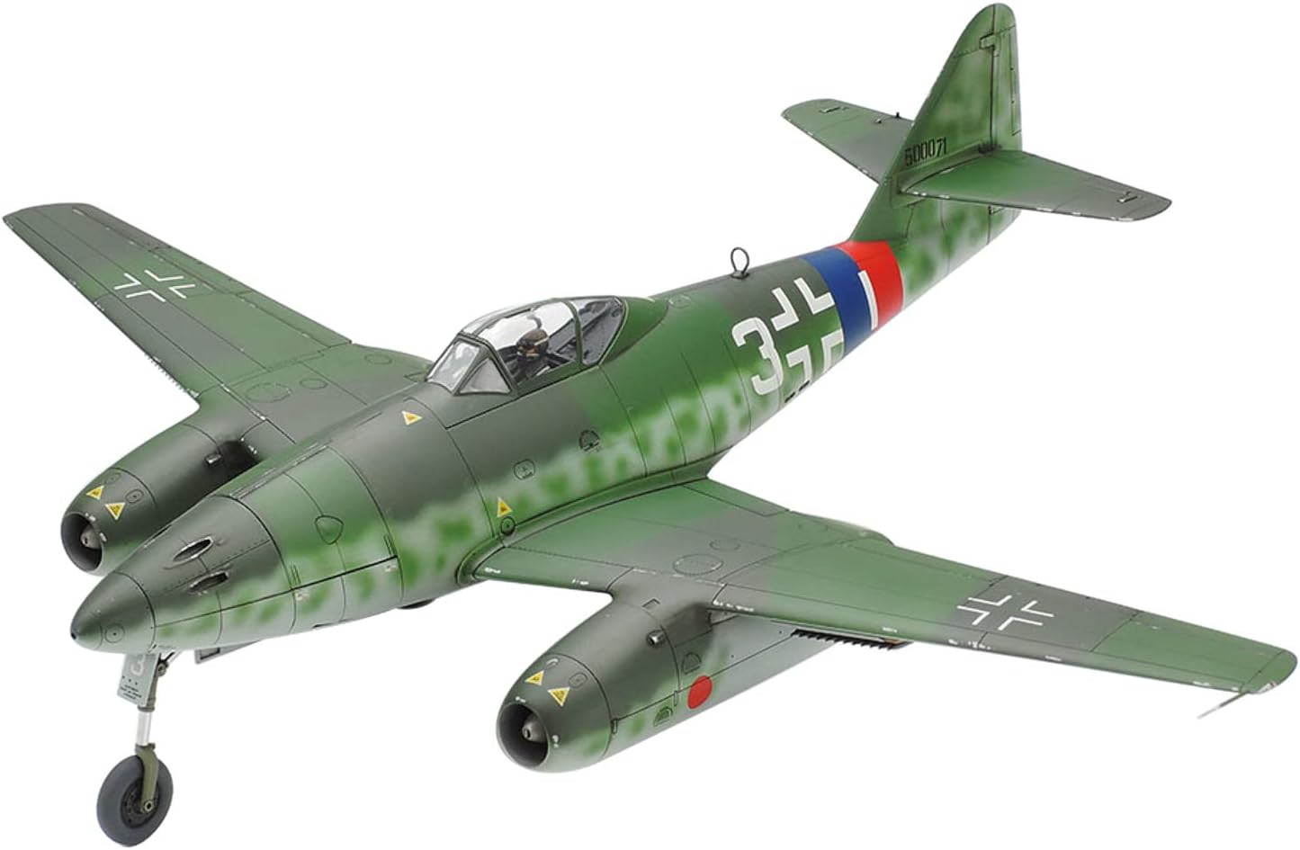 Tamiya TM61087 Spielzeug Military 300061087-1:48 WWII German Messerschmitt Me262 A-1A, Faithful Replica, Plastic, Crafts, Model kit, Assembly, unpainted, Multicoloured, 221mm Length