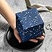 WRAPAHOLIC Navy Blue Wrapping Paper Roll - Mini Roll - 17 Inch x 16.5 Feet - Navy Blue Gold Design with Silky Touch Perfect for Birthday, Wedding, Baby Shower, Holiday