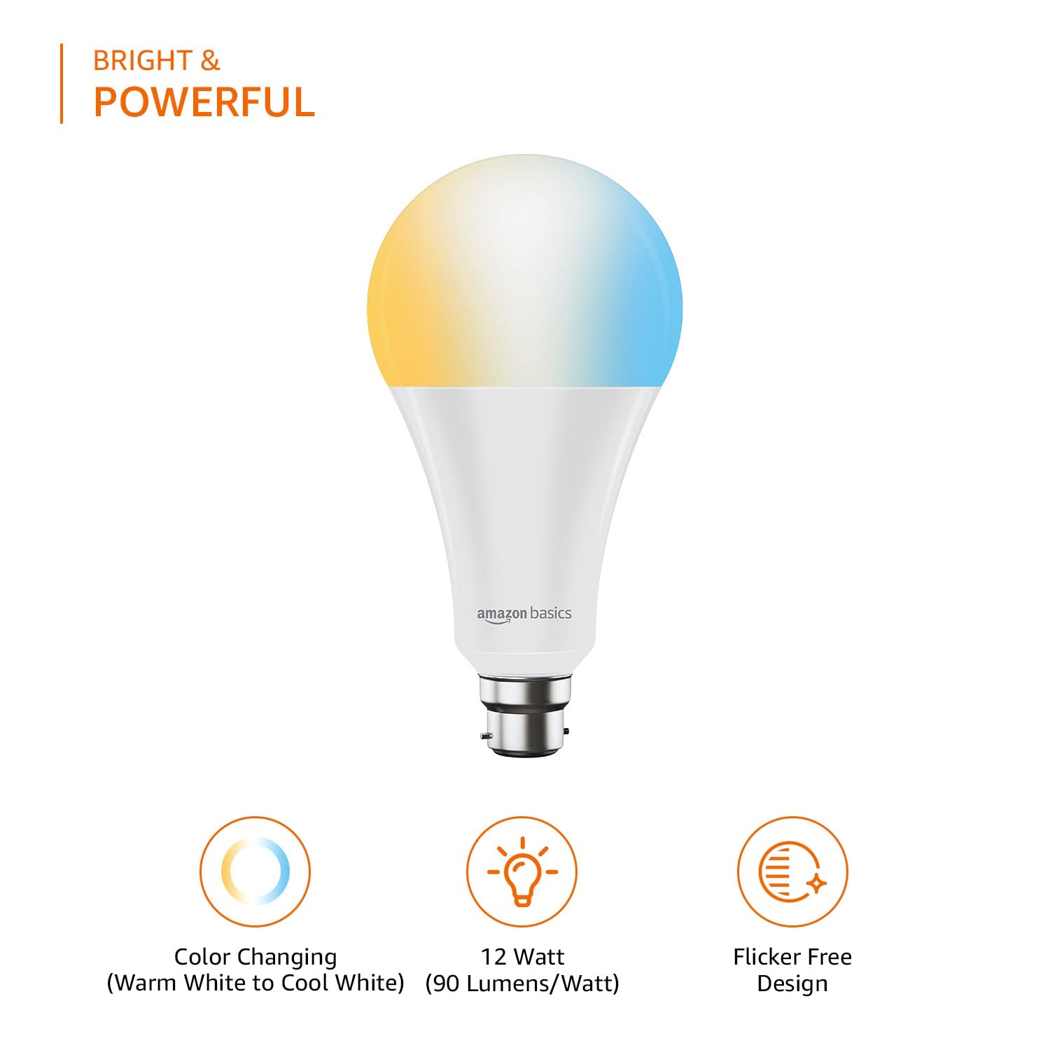 - 9W Smart LED Bulb with Alexa, Google Assistant & Wi-Fi Enabled (Pack of 1, Cool White, B22 Holder) 1