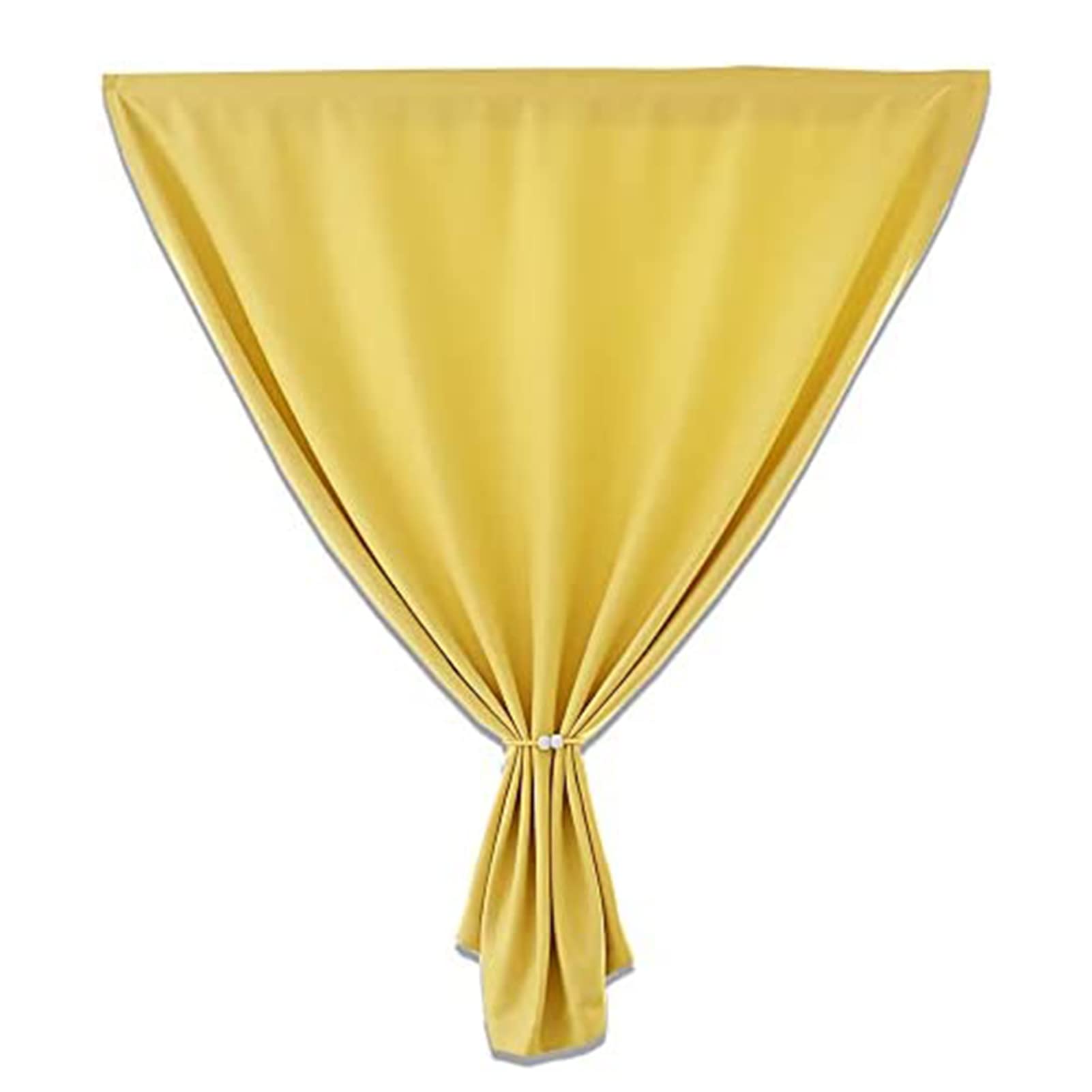 GEBIN Blackout Curtain, Hole-free, Velcro Installation, Blackout Curtains for Bedroom and Living Room 1 Panels Set Thermal Insulated Room Darkening Curtains with Tieback (Yellow,120x150cm)