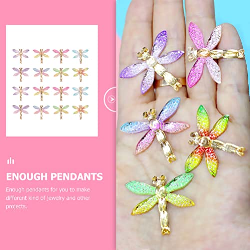 EXCEART 24Pcs Dragonfly Charms Acrylic Dragonfly Flat Back Charms Insect Connectors Embellishment for Jewelry Making DIY Crafts - Image 4